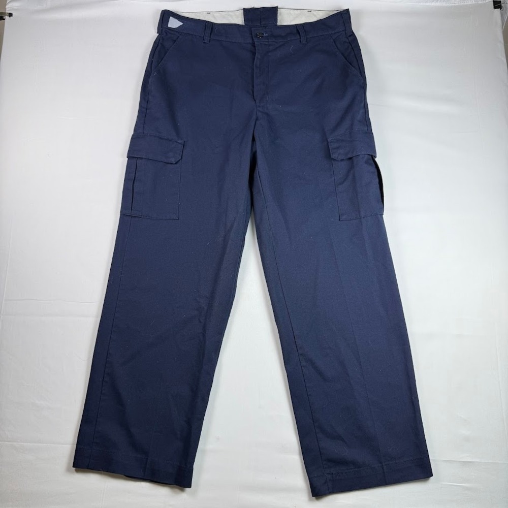 Red Kap Mens Navy Blue Cargo Work Pants 36x32 Straight Leg Twill PT88NV2